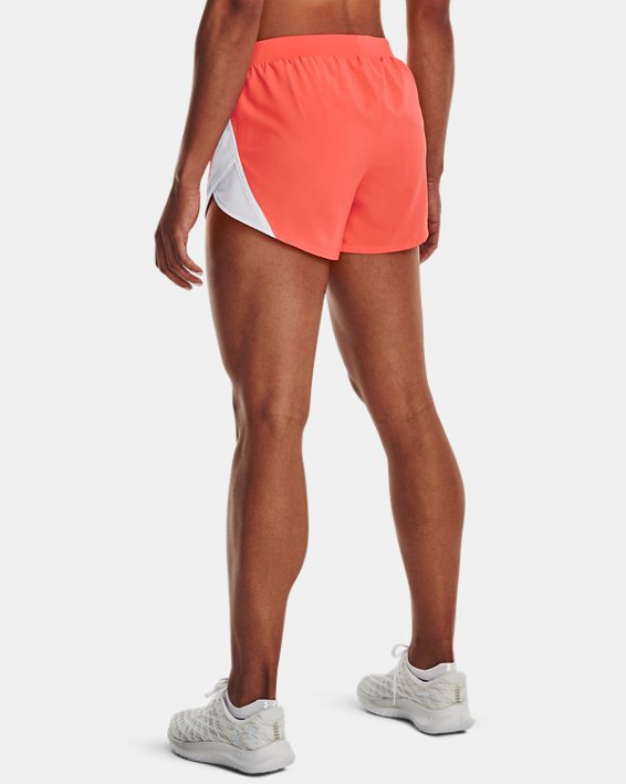 Women's UA Fly-By 2.0 Shorts, Orange, pdpMainDesktop image number 1